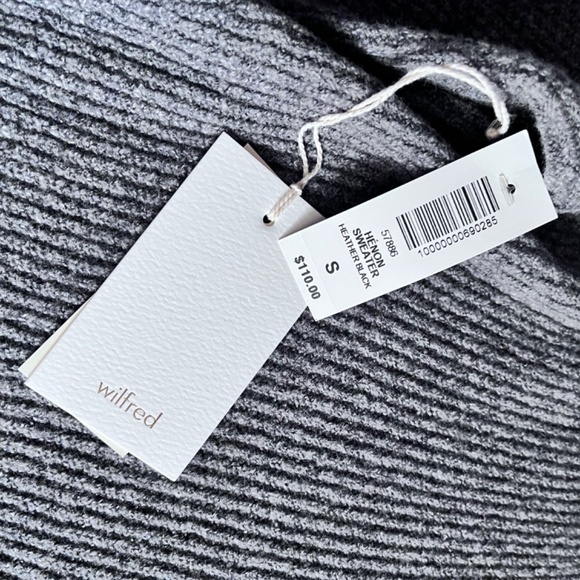 Aritzia Wilfred Henon Sweater - Heather Black (NWT) - Picture 7 of 10